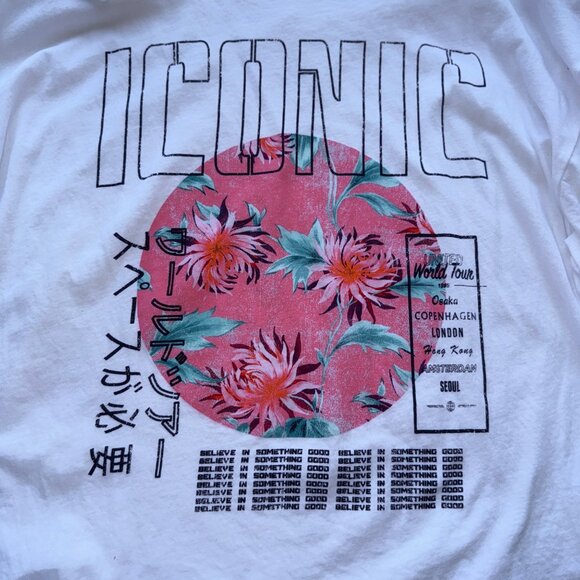 Grayson Threads White Long Sleeve Graphic Tee Iconic Floral Japanese Letters XXL - Picture 4 of 6